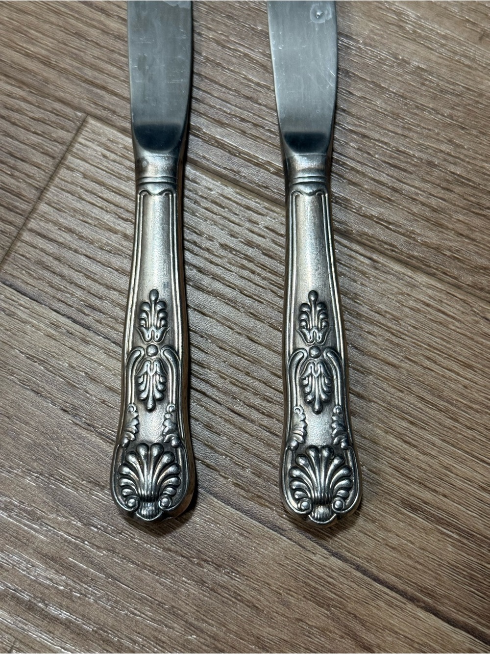 Vintage Gorham Silver Plate Kings Pattern Butter Knives Anchor Hallmark 7 Inch - Picture 3 of 4
